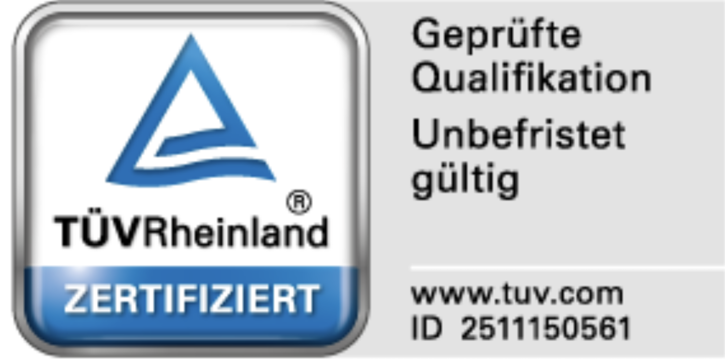 TÜV-geprüfte Qualifikation
